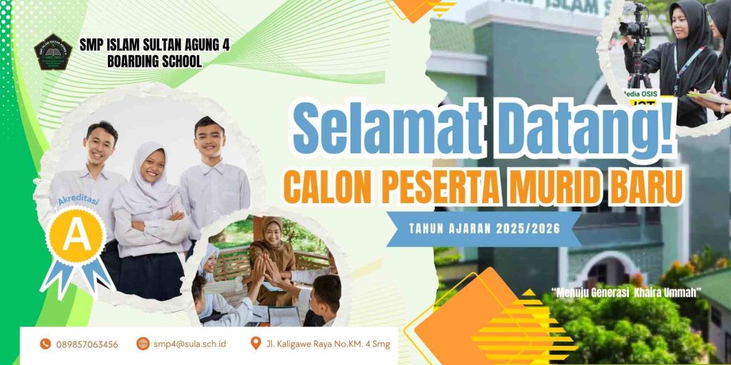 Biru dan Kuning Sederana Modern Spanduk Selamat Datang Peserta Didik Baru